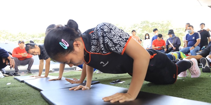 Latihan atlet Kota Tangerang yang dipersiapkan di Porprov Banten/Maya