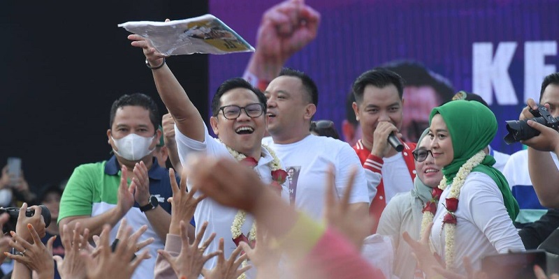 Ketua Umum PKB A Muhaimin Iskandar di acara Konser Kebangsaan Muhaimin di Lapangan Ahmad Yani, Kota Tangerang, Banten, Minggu (12/6)/Net