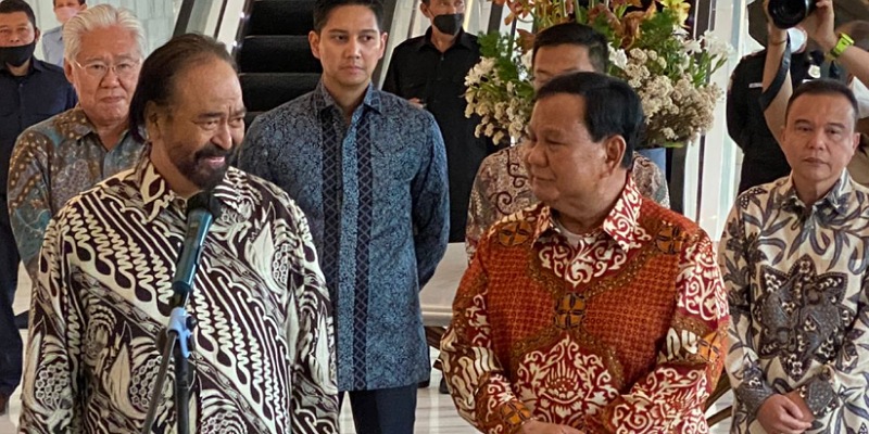 Ketua Umum Partai Nasdem Surya Paloh dengan Ketua Umum Partai Gerindra Prabowo Subianto/Istimewa