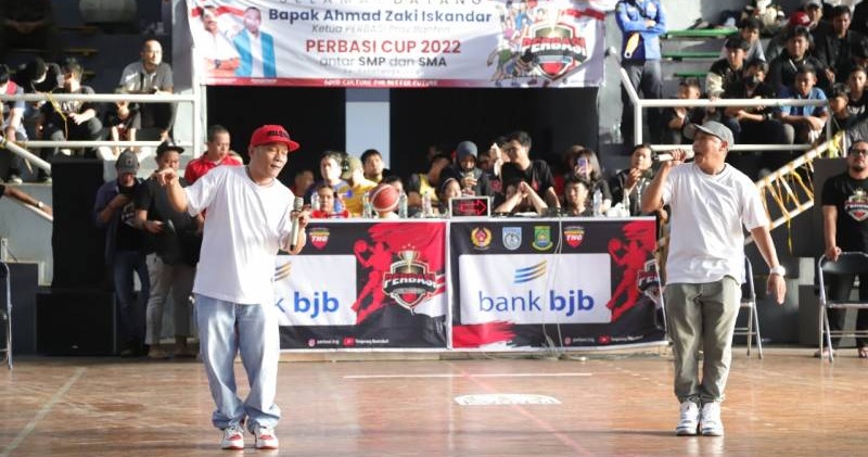 Rapper Iwa K meriahkan penutupan acara Perbasi Cup Kota Tangerang 2022/Repro