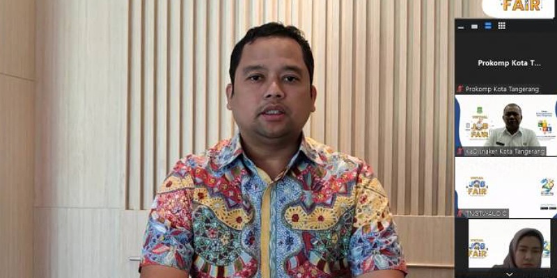 Walikota Tangerang Arief Wismansyah membuka acara virtual Jobfair Kota Tangerang secara daring/Repro