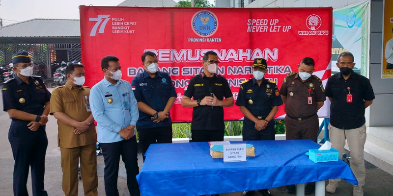 Pemusnahan dua kilogram sabu oleh BNNP Banten/HEN