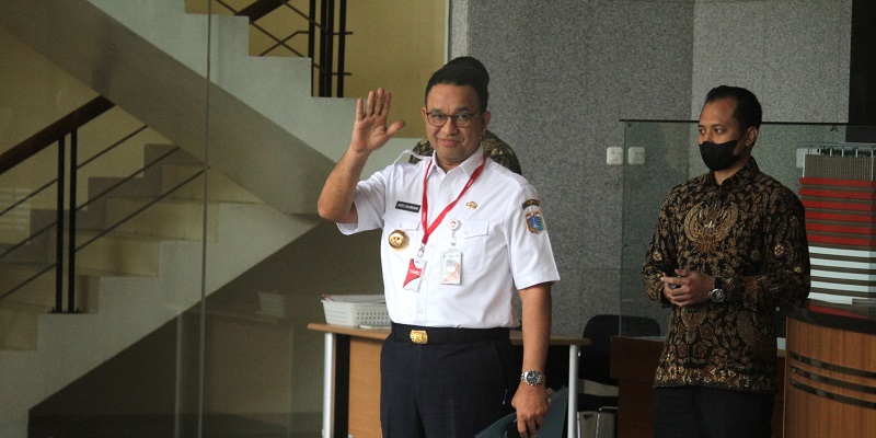 Gubernur DKI Jakarta Anies Baswedan di Gedung KPK/Sinpo