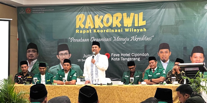Walikota Tangerang, Arief Wismansyah dlam acara Rakorwil GP Anshor Banten/Repro