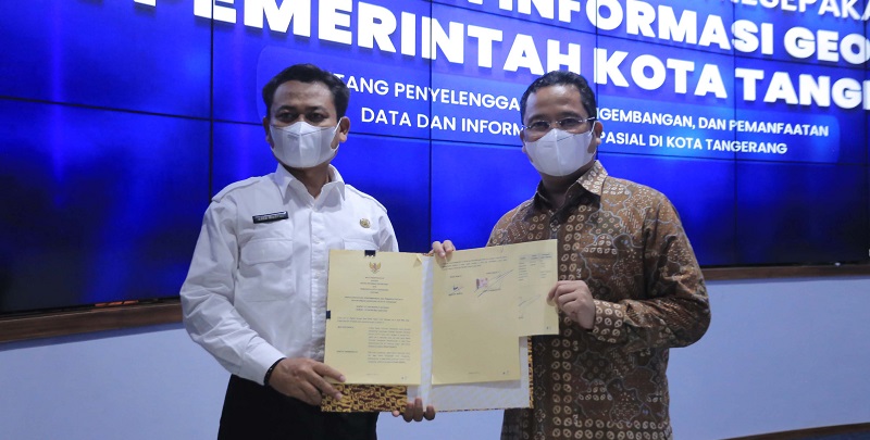 Pemkot Tangerang menandatangani Nota Kesepakatan dengan Badan Informasi Geospasial (BIG)/Repro