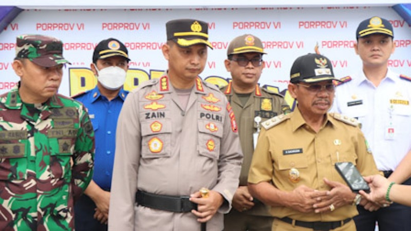 Kapolres Metro Tangerang kota Kombes Pol Zain Dwi Nugroho dan Walikota Tangerang Sachrudin memberikan keterangan pengamanan Porprov Banten di Kota Tangerang/Repro