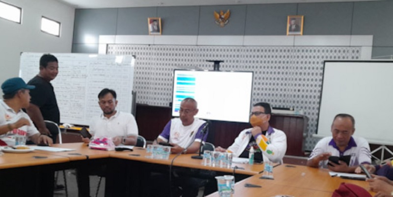 Kontingen Kabupaten Tangerang menggelar jumpa pers terkait persoalan di Porprov Banten/Repro
