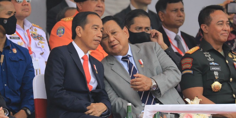 Presiden Jokowi dan Mehan Prabowo Subianto/Repro