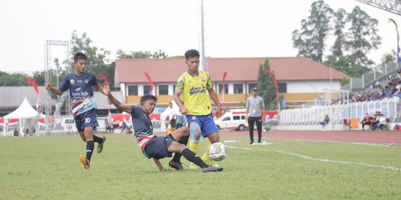Laga semifinal Porprov Banten antara Kesebelasan Kota Tangerang melawan Kota Serang/Repro