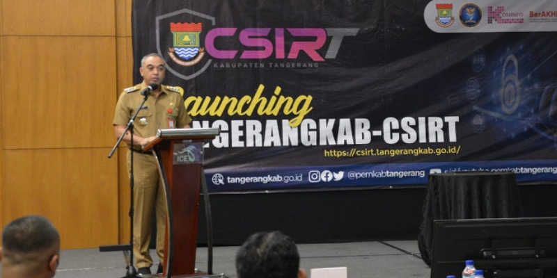 Bupati Tangerang Ahmed Zaki Iskandar melaunching Computer Security Insident Response Team (tangerangkab-CSIRT)/Repro