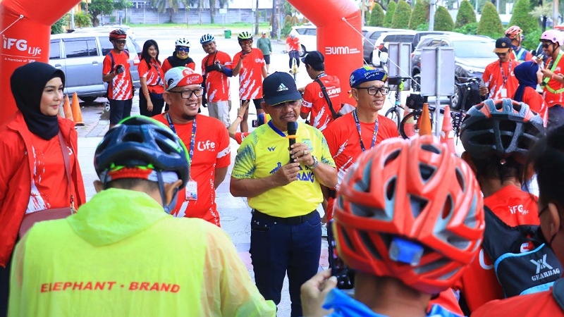 Wakil Walikota Tangerang Sachrudin melepas goweser pada Last Sunday Ride/Repro