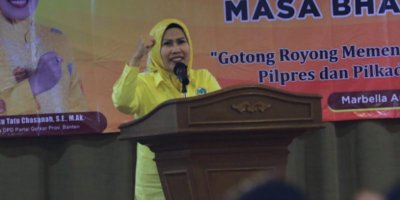 Ketua DPD Golkar Banten, Ratu Tatu Chasanah menggerakkan Ormas MKGR Banten untuk memenangkan Golkar di tanah Jawara/Ist