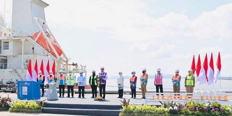 Presiden Jokowi meresmikan Terminal Kijing Pelabuhan Pontianak di Kabupaten Mempawah, Kalbar, 9 Agustus 2022 lalu.--