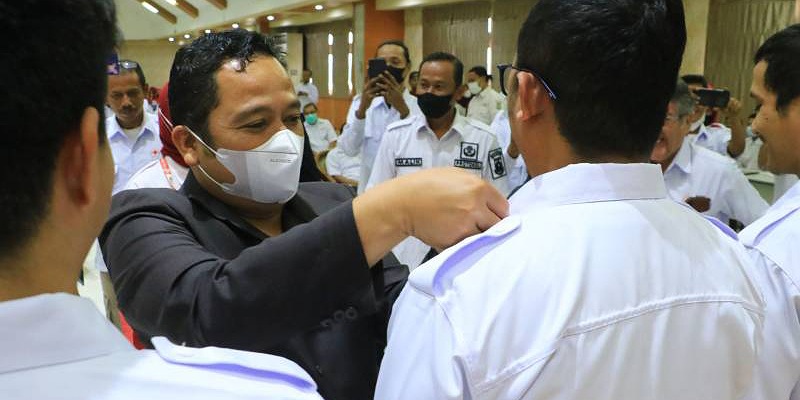 Walikota Tangerang Arief Wismansyah saat pelantikan PMI Kota Tangerang Periode 2022-2027/Repro