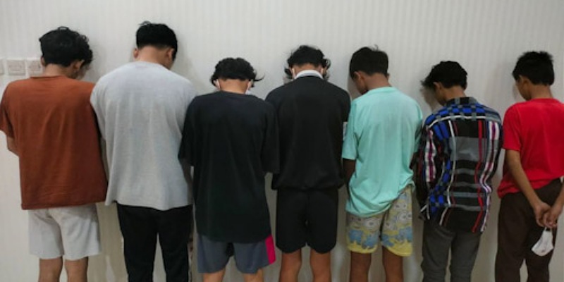 Tujuh remaja pelaku tawuran di Neglasari Tangerang diamankan Polisi/Repro