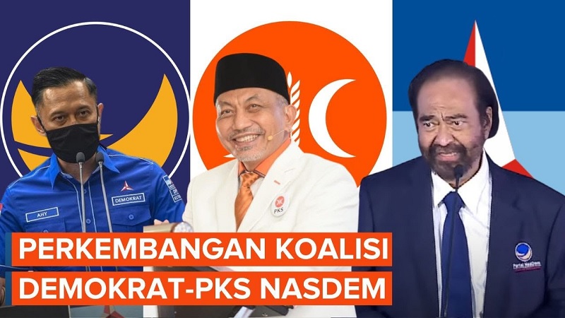 Koalisi Perubahan yang terdiri dari Partai Nasdem, PKS dan Partai Demokrat dalam waktu dekat aka dideklarasikan/Net