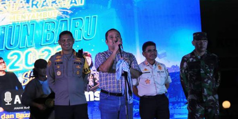 Walikota Tangerang Arief Wismansyah pada acara perayaan pergantian tahun 2023/Repro