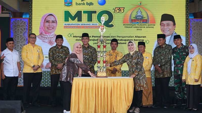 Bupati Serang Ratu Tatu Chasanah saat membuka MTQ tingkat Kabupaten Serang/Ist