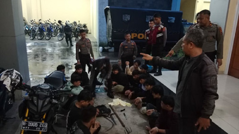 15 remaja dari dua kelompok motor yang diduga akan tawuran diamankan Polisi/Repro