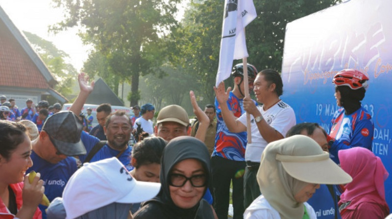 enjabat (Pj) Gubernur Banten Al Muktabar saat menghadiri Banten Weekend at TMII di Anjungan Provinsi Banten TMII, Jakarta Timur, Minggu (19/3)/Repro