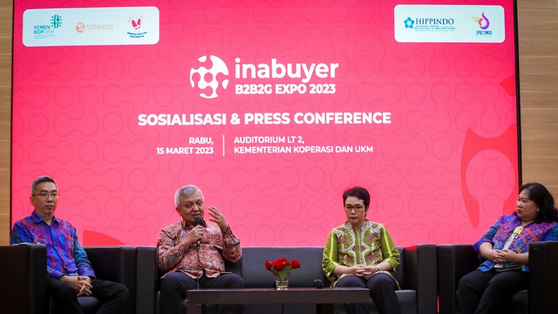 Sosialisasi INABUYER B2B2G Expo 2023, di Jakarta, Rabu (15/3). (Dok. KemenKopUKM)