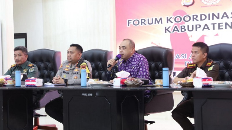 Bupati Tangerang Ahmed Zaki Iskandar memimpin Rapat Koordinasi Pimpinan Daerah (Forkopimda). (Foto: Dok Pemkab)