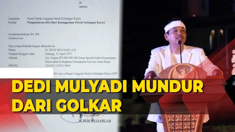 Dedi Mulyadi pindah partai dari Golkar ke Gerindra. (Foto: Repro)