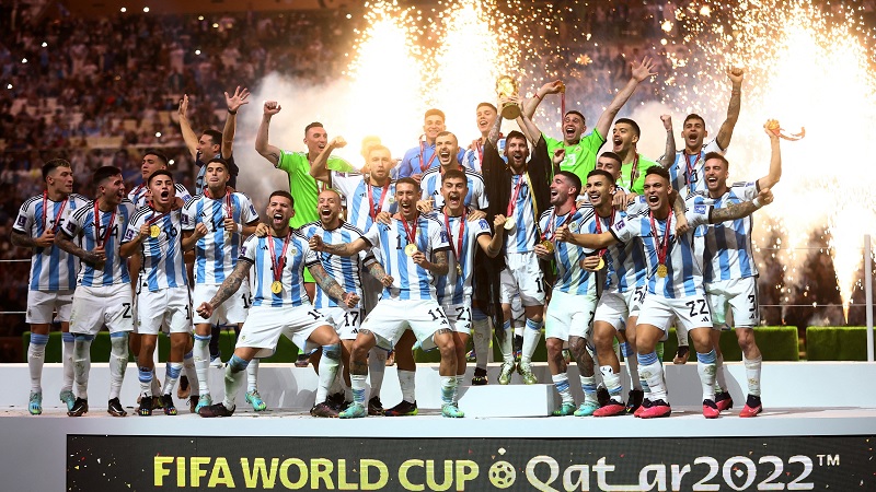Timnas Argentina saat menjuari FIFA World Cup Qatar 2022. (Foto: Reuters)