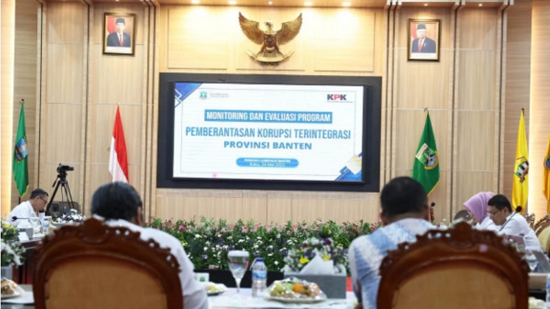 Monitoring dan Evaluasi Program Pemberantasan Korupsi Terintegrasi Provinsi Banten. (Foto: Dok Pemprov