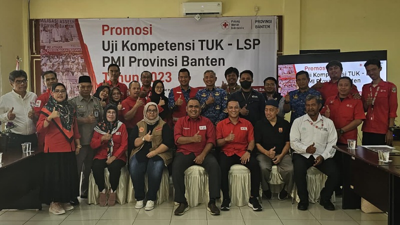 Uji Kompetensi TUK-LSP PMI Provinsi Banten tahun 2023. (Foto: Komat)