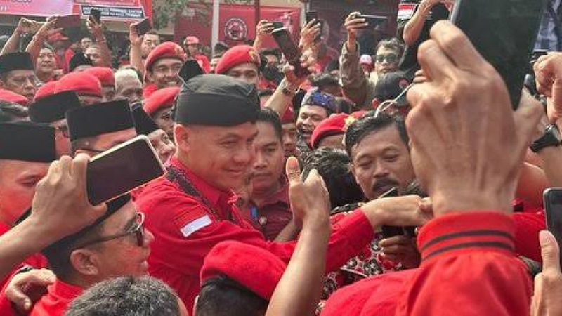 Bacapres PDI-P Ganjar Pranowo saat konsolidasi di Banten. (Foto: Repro)