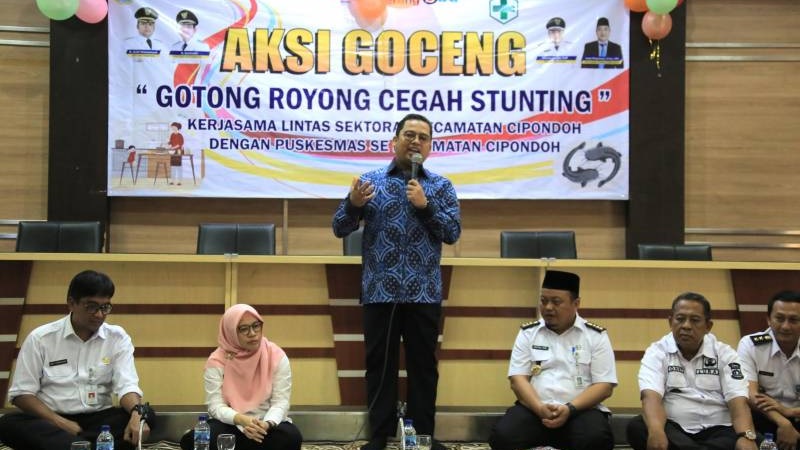 Walikota Tangerang, Arief Wismansyah diacara pencanangan program Aksi Goceng. (Foto: Dok Pemkot)