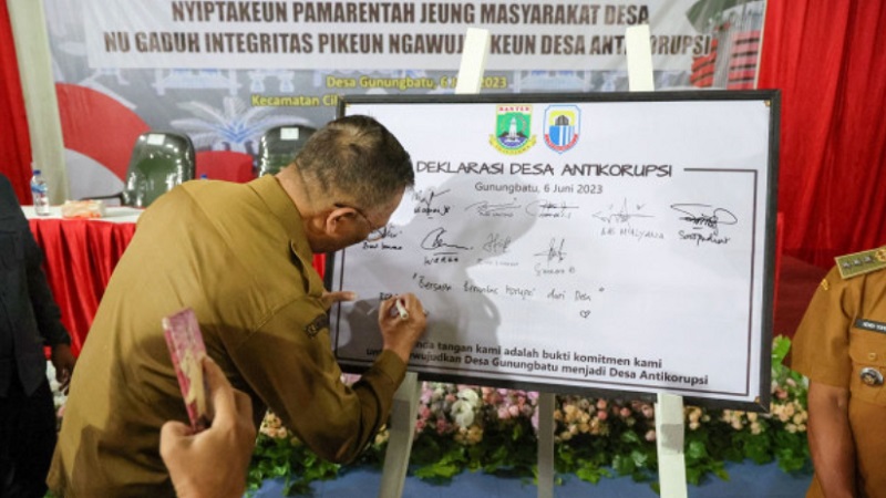 Desa Gunung Batu Kabupaten Lebak, Provinsi Banten terpilih KPK sebagai desa percontohan antikorupsi. (Foto: Dok Pemprov)