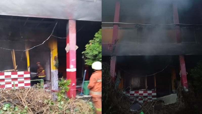 Kebakaran di di SD Negeri Petir 3 behasil dijinakan BPBD Kota Tangerang. (Foto: Repro)