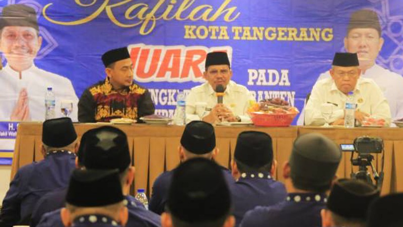 Wakil Walikota Kota Tangerang Sachrudin melepas kafilah Kota Tangerang yang akan mengikuti MTQ XX tingkat Provinsi Banten. (Foto: Dok Pemkot)