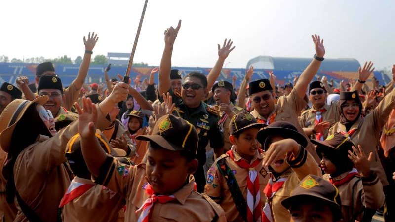 Walikota Tangerang Arief Wismansyah pada peringata HUT Pramuka ke 62. (Foto: Dok Pemkot)