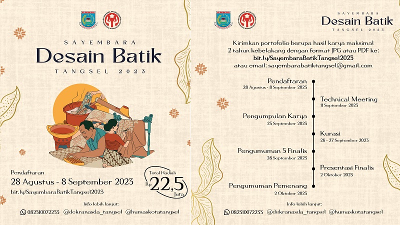 Sayembara desain Batik Tangsel 2023. (Foto: Repro}
