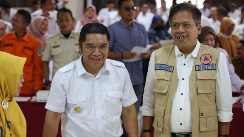 Pj Gubernur Banten Al Muktabar mendorong terbentuknya Desa Tangguh Bencana atau Destana. (Foto: Dok Pemprov Banten)