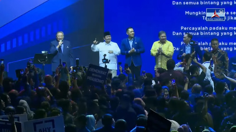 Partai Demokrat resmi mendukung Prabowo Subianto sebagai Capres di Pilpres 2024. (Tangkapan Layar)