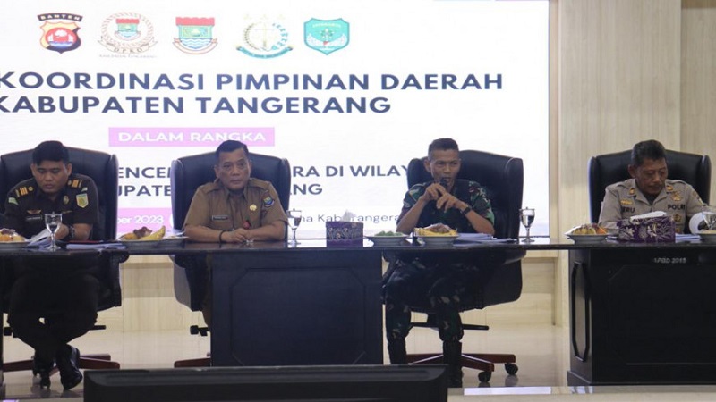 Rakor Forkompida Kabupaten Tangerang cari solusi atasi pencemaran udara. (Foto: Dok Pemkab)
