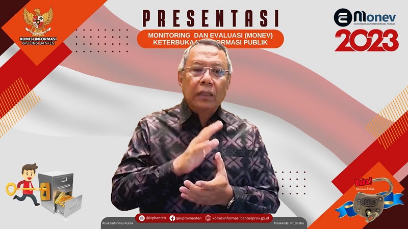 Walikota Tangsel Benyamin Davnie saat memaparkan keterbukaan informasi publik depan Komisi Informasi Banten. (Foto: Repro)