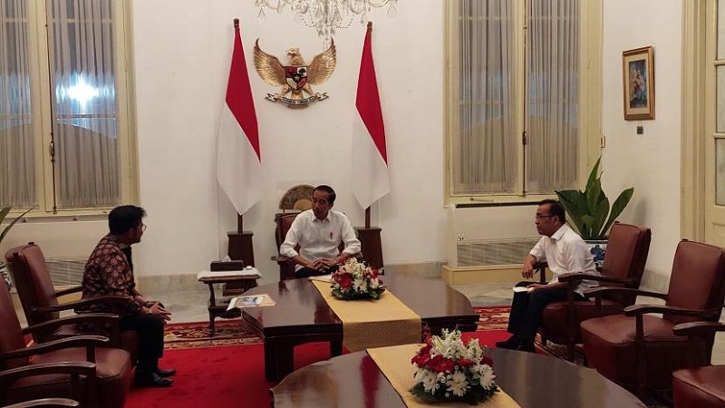 Mantan Menteri Pertanian (Mentan) Syahrul Yasin Limpo saat menghadap Presiden Jokowi, pamit mundur/ (Foto: Repro)