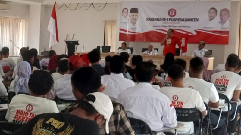 DPD Pospera Banten siap memenangkan Bacapres Ganjar Pranowo di Banten lewat aksi door to door. (Foto: Ios)