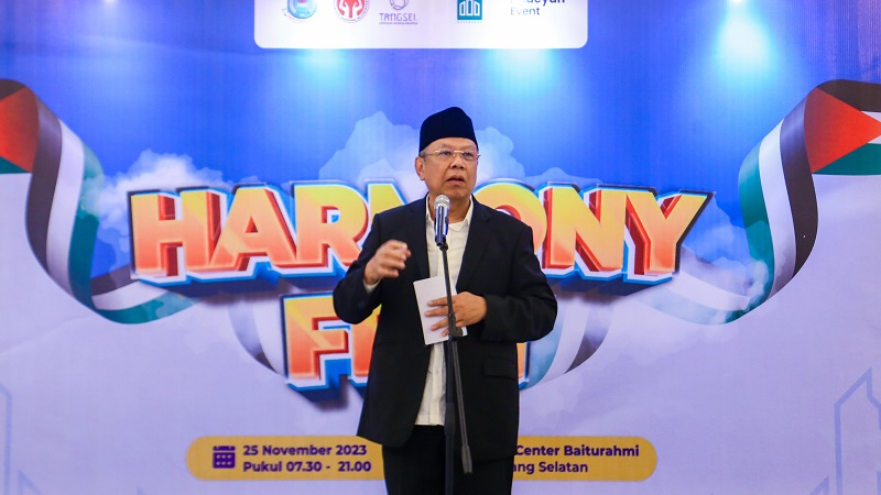 Walikota Tangsel Benyamin Davnie saat membuka Harmony Fest 2024. (Foto: Dok Pemkot)