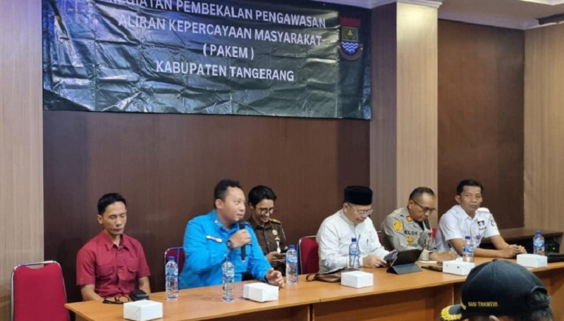 Kesbangpol Kabupaten Tangerang menggelar  Pengawasan Aliran Kepercayaan Masyarakat (Pakem). (Foto: Dok Pemkab)