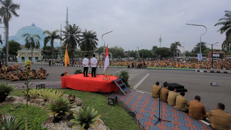 Apel kebersamaan sekaligus pamitan Walikota Tangerang Arief Wismansyah dan Wakilnya Sachrudin yang akan habis masa jabatannya. (Foto: Dok Pemkot)