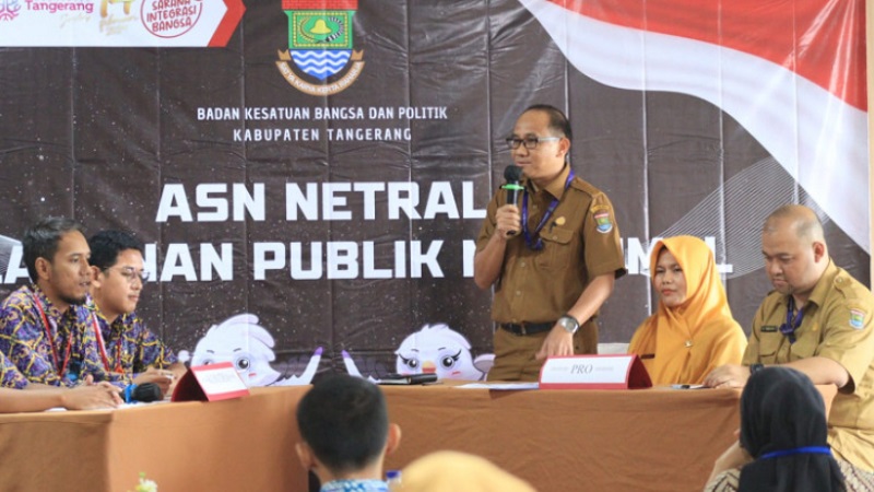 Kesabanpol Kabupaten Tangerang gelar forum debat yang melibatkan ASN dan mahasiswa. (Foto: Dok Pemkab)