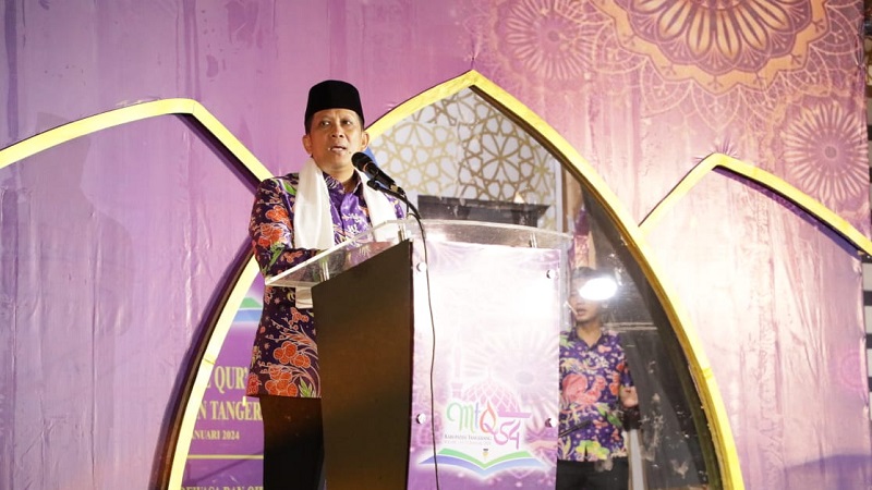 Pj Bupati Tangerang Andi Ony membuka  MTQ ke-54 Tingkat Kabupaten Tangerang. (Foto: Dok Pemkab)