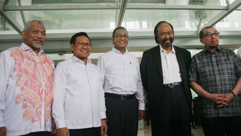 Pertemuan Ketua Umum Nasdem, PKB dan PKS serta Capres dan Cawapres 01 Anies Baswedan  - Muhaimin Iskandar (AMIN). (Foto: Dok MI)