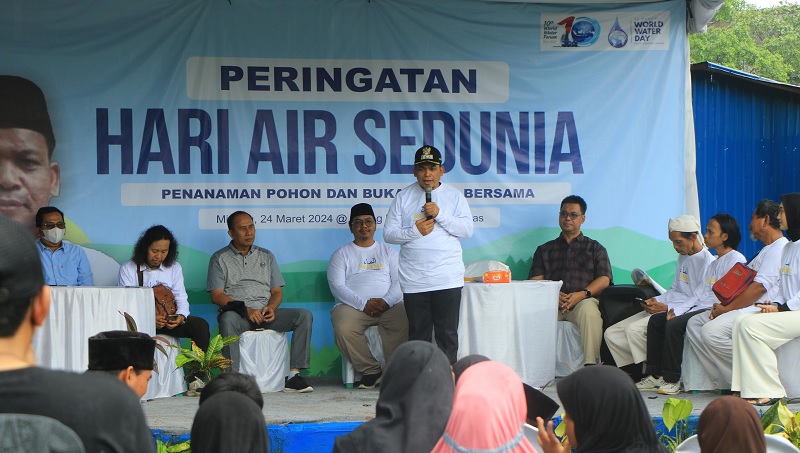 Pj Walikota Tangerang saat peringatan hari air sedunia. (Foto: Repro)
